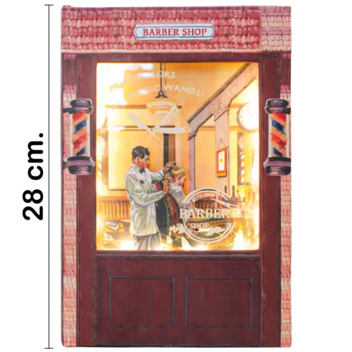 Caja de sombra diseño peluquería de 28x19x7.6cm