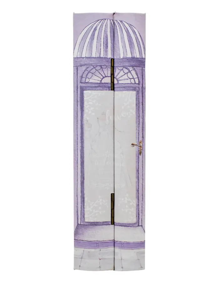 Caja de sombra diseño vestido morado de 28x19x7.6cm - Image 4