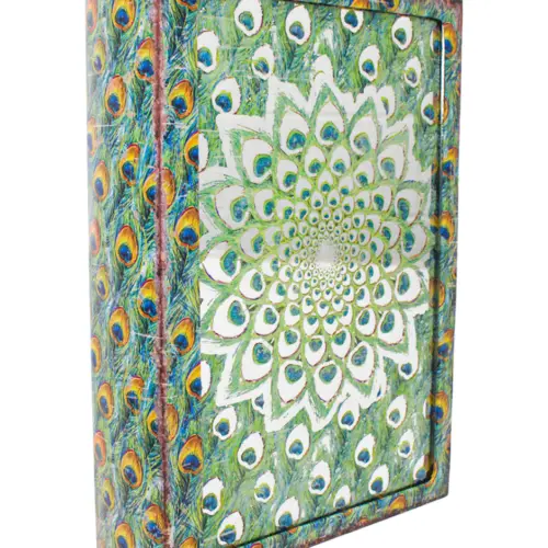 Caja de libro con espejo diseño infinito de 30x21x7cm