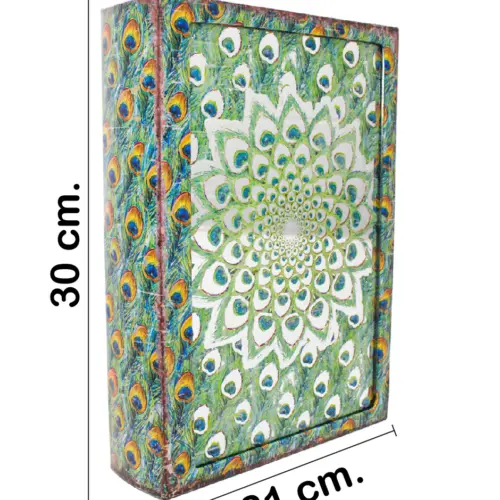 Caja de libro con espejo diseño infinito de 30x21x7cm
