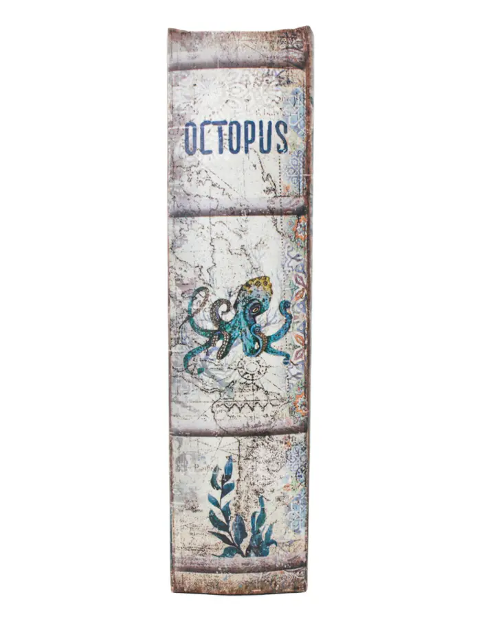 Caja de libro con espejo diseño pulpo azul de 27x18x7cm - Image 3