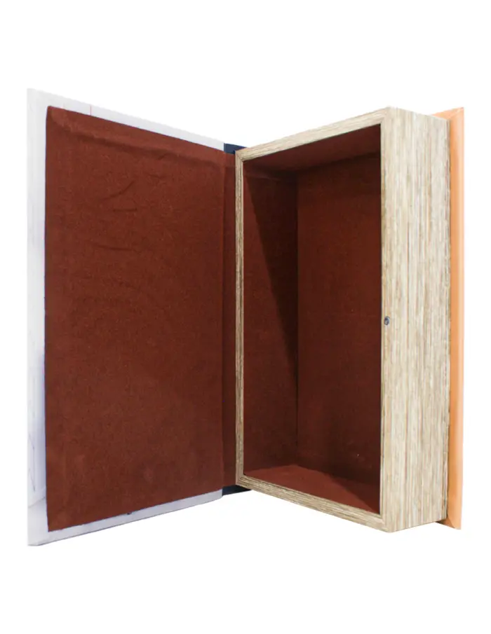 Caja de libro con espejo diseño sillon azul de 27x18x7cm - Image 4
