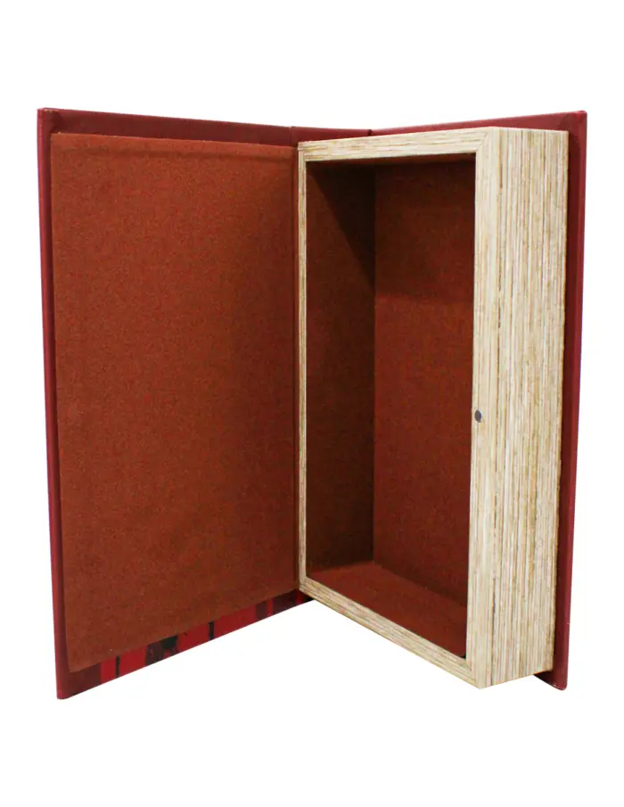 Juego de portalibros diseño rojo con puño de 30x21x7cm - Image 4