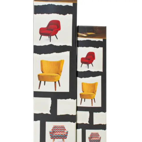 Juego de portalibros diseño sillas de 27x18x7cm