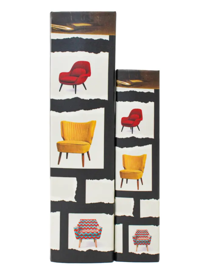 Juego de portalibros diseño sillas de 27x18x7cm - Image 2