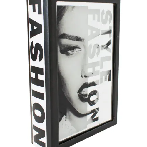 Caja de libros con espejo diseño fashion de 30x21x7cm