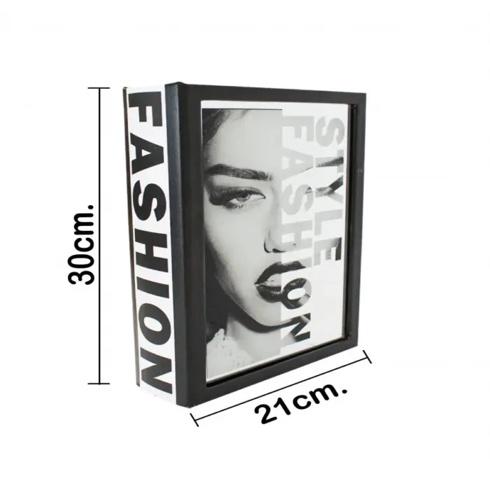 Caja de libros con espejo diseño fashion de 30x21x7cm - Image 5