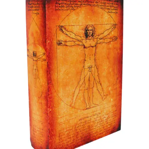 Caja de libros diseño Leonardo da Vinci de 27x21x7cm