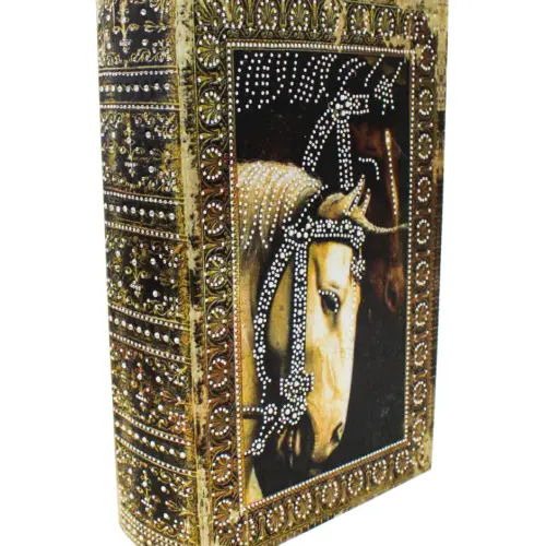 Caja de libros diseño cabeza de caballo de 27x18x7cm
