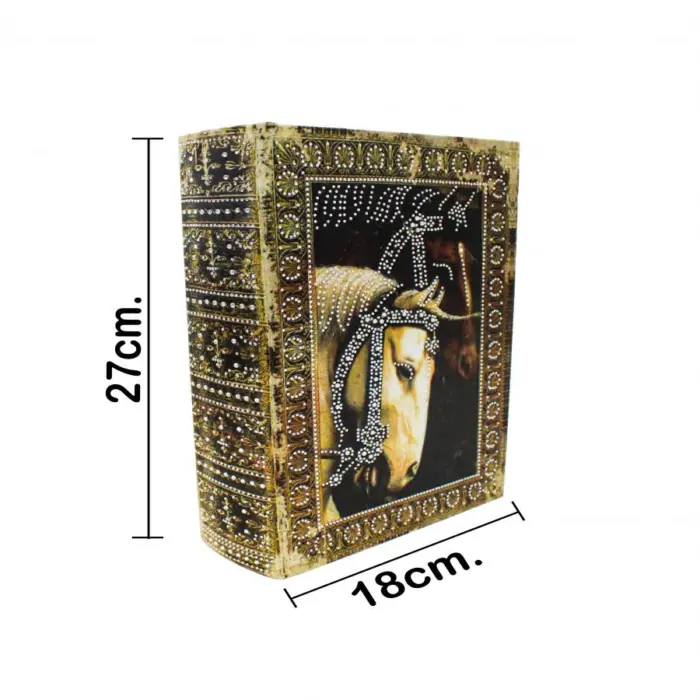 Caja de libros diseño cabeza de caballo de 27x18x7cm - Image 5