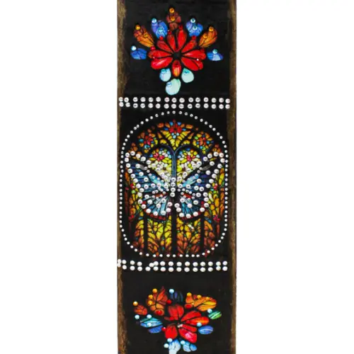 Caja de libros diseño gemas de colores en forma de mariposa de 27x18x7cm