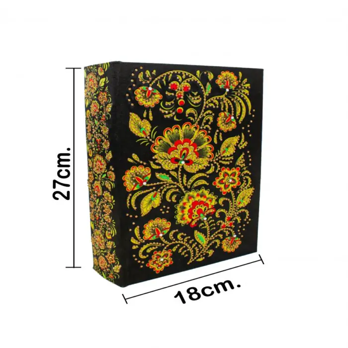 Caja de libros de gemas diseño flores de 27x18x7cm - Image 5