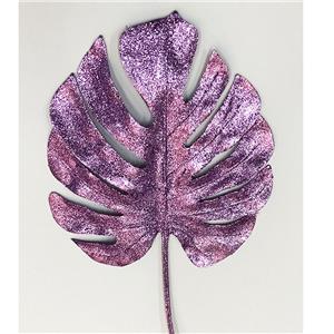 Vara de hoja monstera lila diamantada