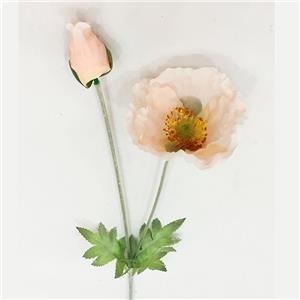 Vara de flores de amapola rosa de 64cm