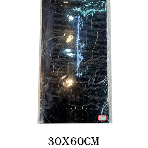 Adhesivo De Pared diseño mármol negro de 30x60cm