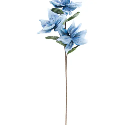 Vara de flor estrella de latex azul de 20x100x0.1cm