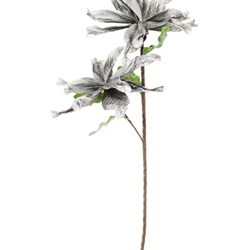 Vara de flor de estrella de latex gris de 20x85x0.1cm