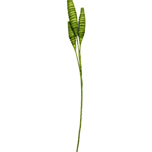 Vara con 3 flores de latex verde de 10x108x0.1cm