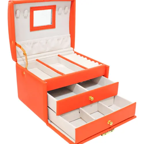 Alhajero de color naranja de 17.1x14x24cm14x17.5×12.5cm