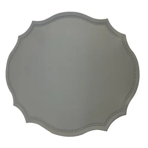 Mantel de plastico ovalado gris claro de 30x45x1cm