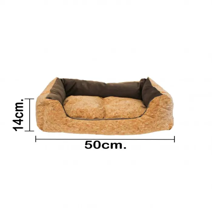 Cama para mascotas de color kaki de 50x40x14cm - Image 4