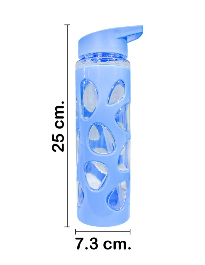 Botella de plástico azul de7.3x7.3x25cm - Image 2