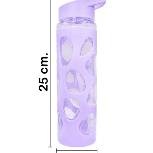 Botella de plástico lila de7.3×7.3x25cm