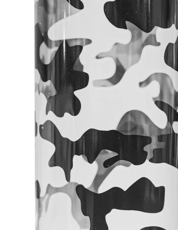 Botella de plástico estampada gris de6.5x6.5x23cm - Image 4