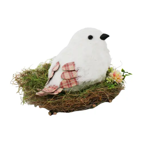Pájaro en nido de 22x22x15cm