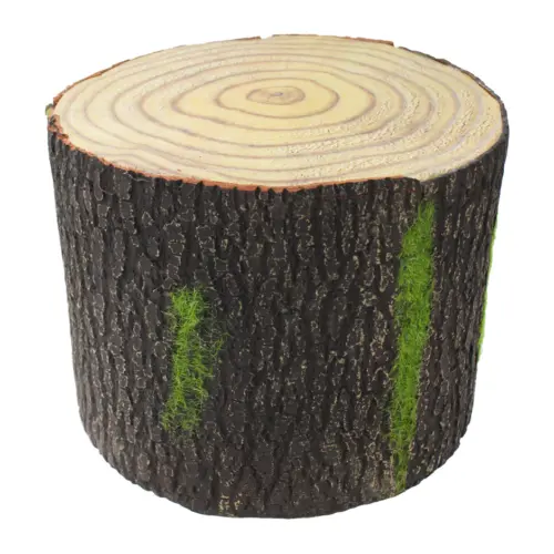 Decoración imitación tronco de madera de 25x25x20cm