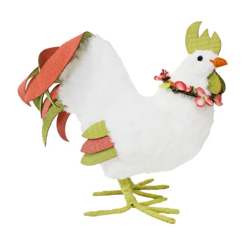 Gallo con corona de 38x15x36cm