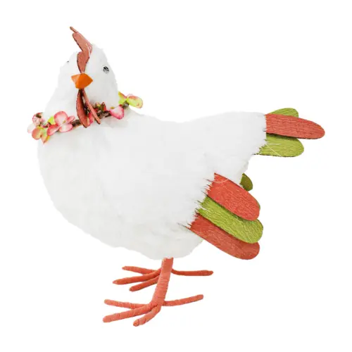 Gallina con corona de 34x18x33cm