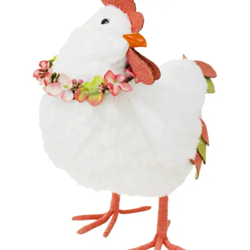 Gallina con corona de 34x18x33cm