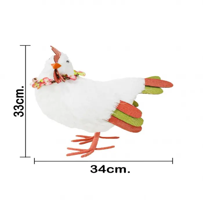 Gallina con corona de 34x18x33cm - Image 4