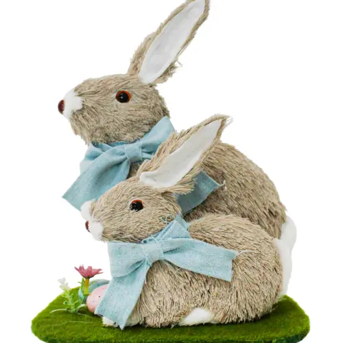 Coneja con cria y huevos de pascua de 22x25x28cm