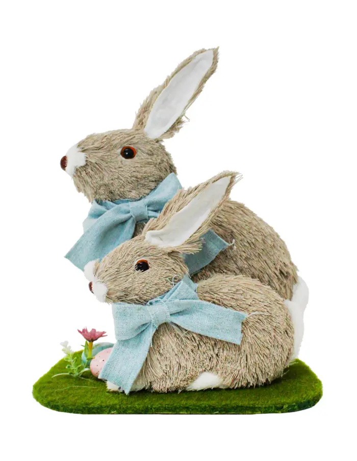 Coneja con cria y huevos de pascua de 22x25x28cm - Image 2