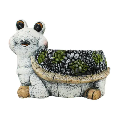 Maceta de poliresina diseño tortuga de 59x44x40cm