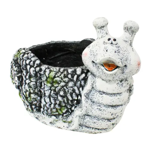 Maceta de poliresina diseño caracol de 58x41x40cm