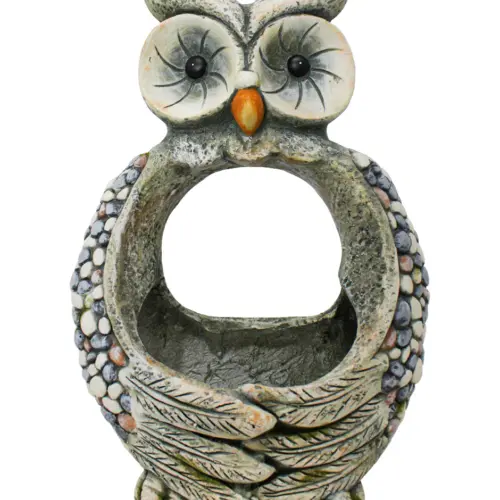 Maceta de poliresina diseño búho de 33×26.5x50cm