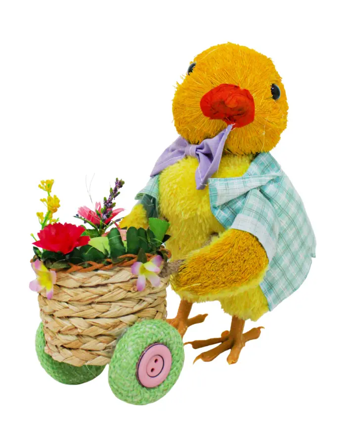 Pato con carreta y huevos de 26x12x27cm - Image 2