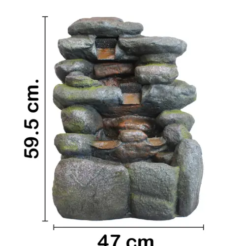 Fuente de agua diseño piedras de 47x36x59.5cm