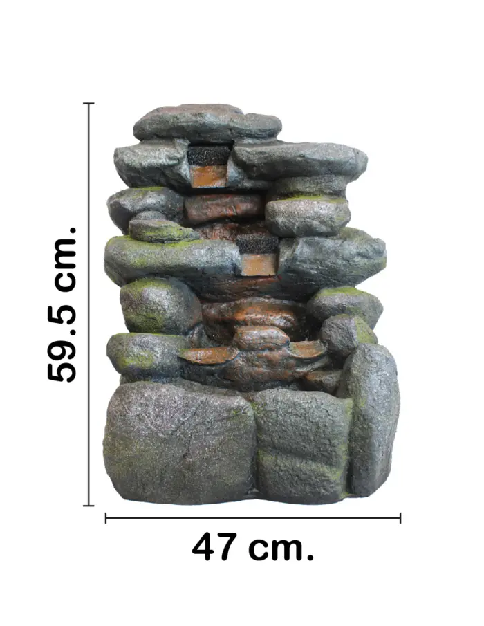 Fuente de agua diseño piedras de 47x36x59.5cm - Image 2