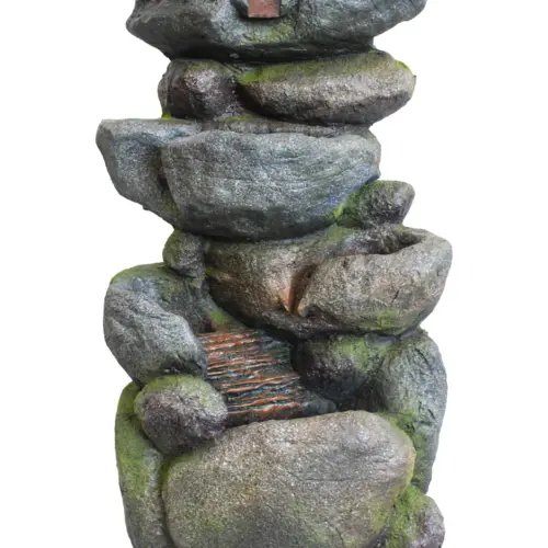 Fuente de agua diseño piedras con luz de 41x29x72cm