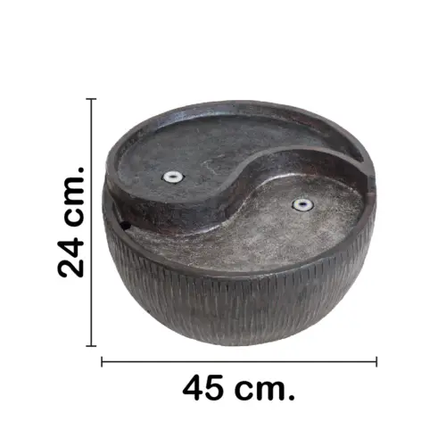 Fuente de piedra diseño yin yang de 45x45x24cm