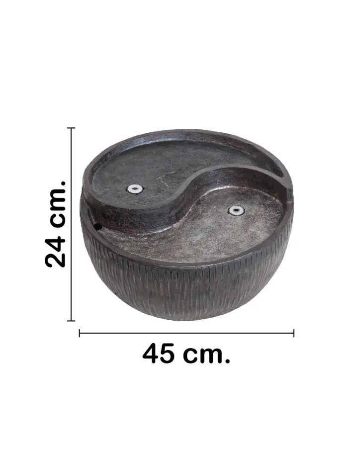 Fuente de piedra diseño yin yang de 45x45x24cm - Image 2