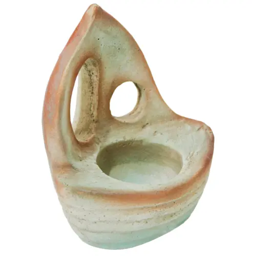 Candelabro de cemento diseño barco de 11×7.5x12cm