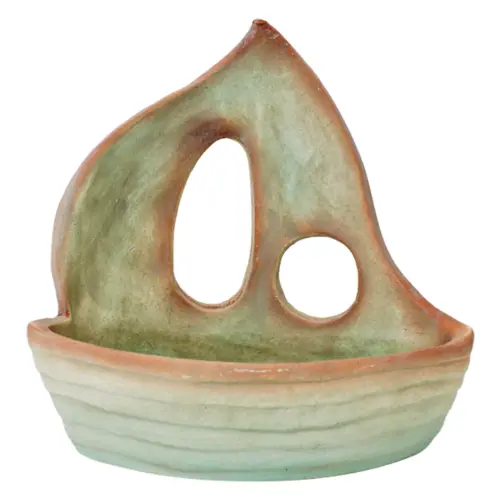 Base de cemento diseño barco de 18.5×12.5x19cm
