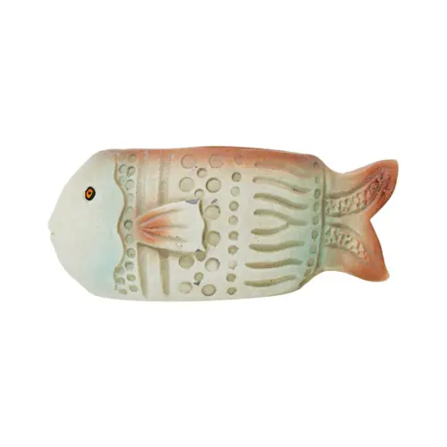 Maceta de cemento diseño pez de 17.5x8x7.5cm