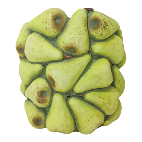 Maceta de cemento con peras verdes de 19.5×19.5x20cm