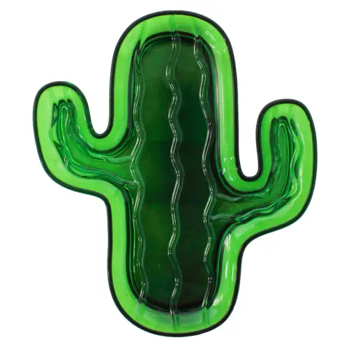 Plato de melamina diseño cactus de 19x18x2cm